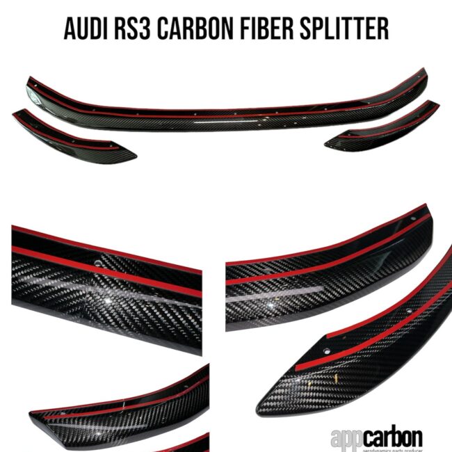 Carbon fiber front splitter – Audi RS3